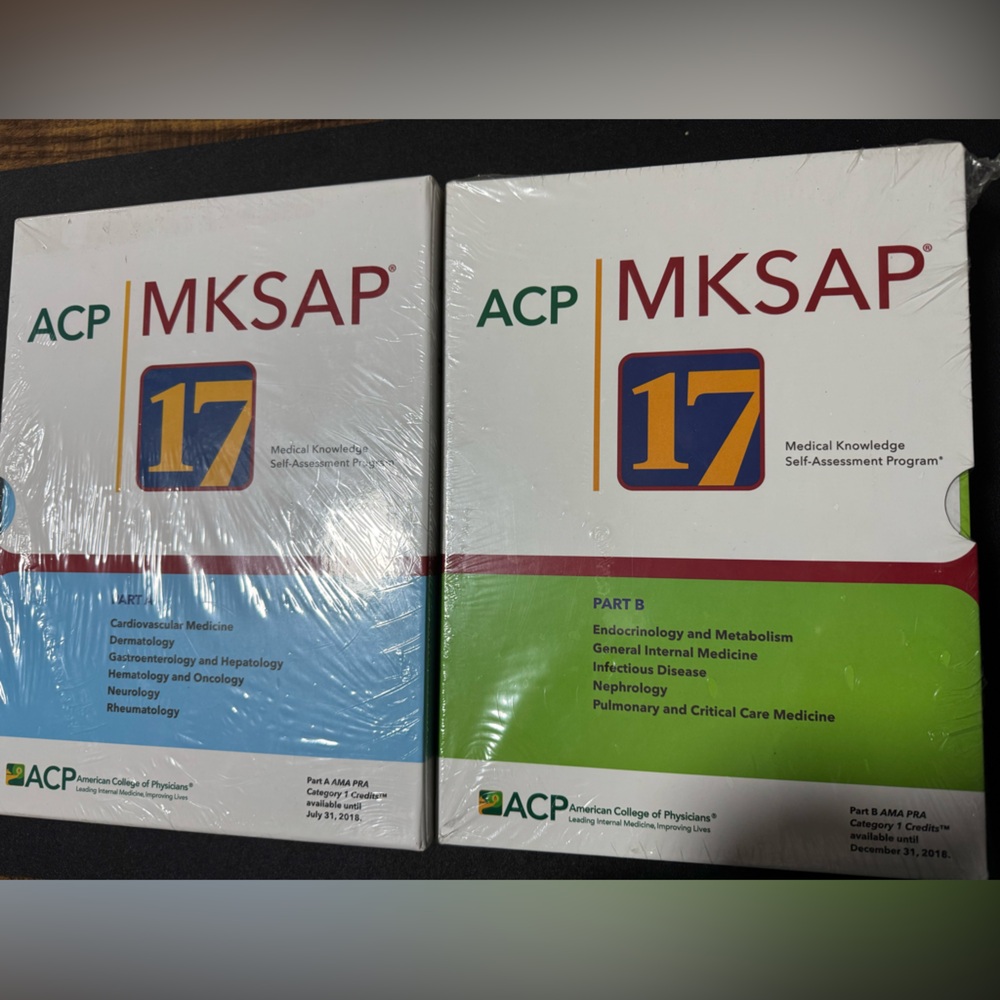 ACP MKSAP 17 Medical Knowledge Self-Assessment Program Book Set Part A and B